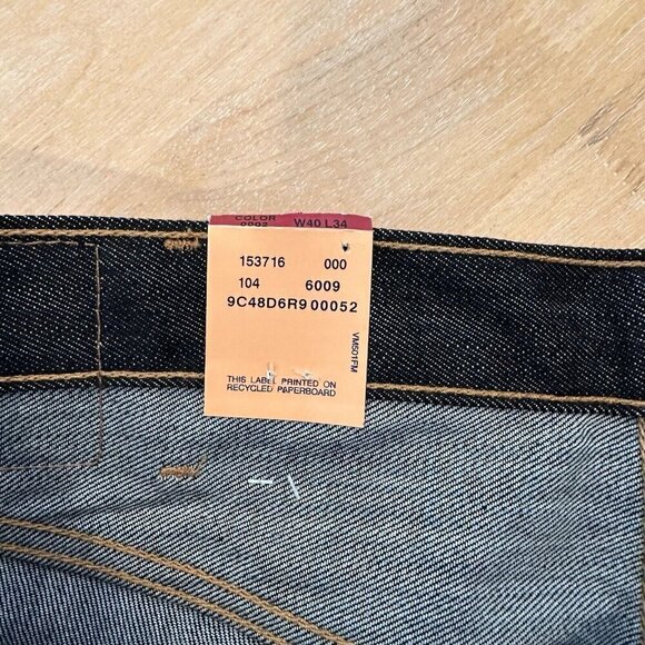 Vintage 90s 501 XX Levis Shrink To Fit Deadstock Raw Jeans 40x34 NWT Made in USA - Picture 4 of 14